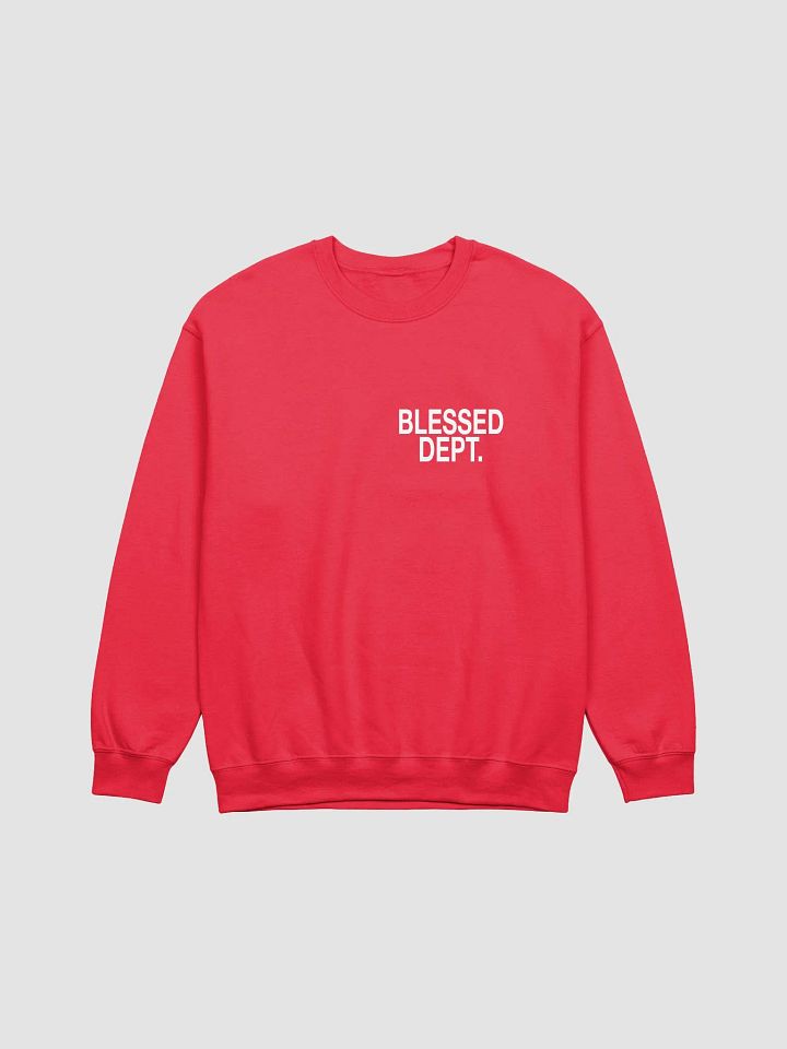 Blessed Dept. White Font Sweatshirt product image (37)