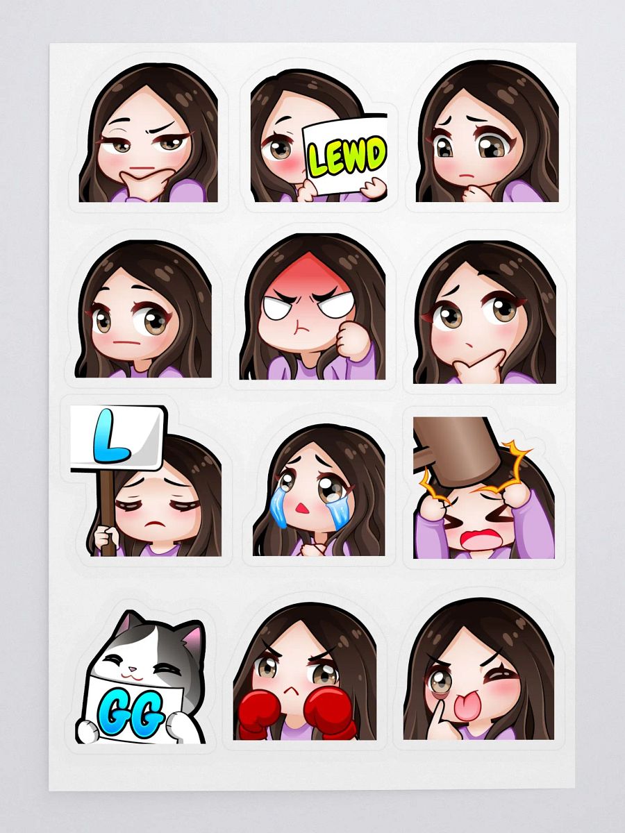 Emote Sticker Sheet C product image (1)