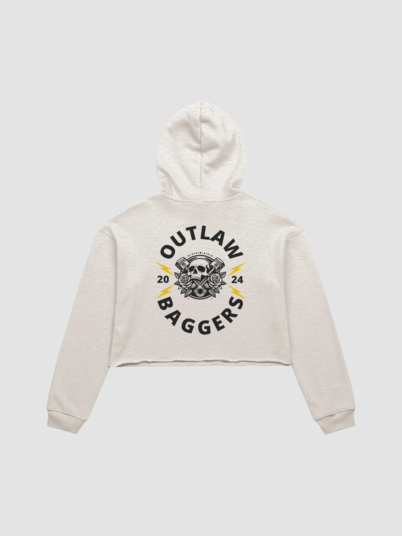 Outlaw Baggers Piston Crop Top Hoodie product image (3)