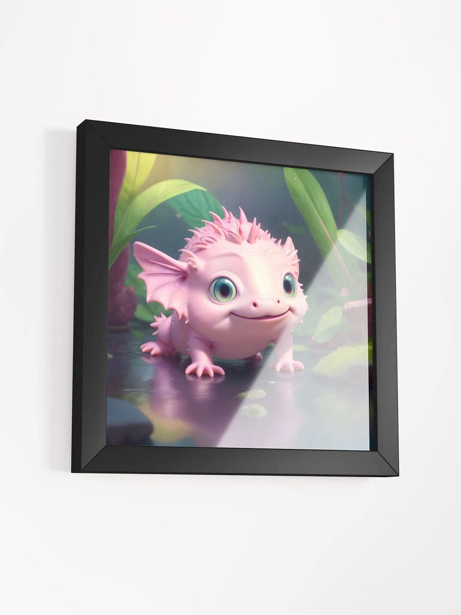Endangered Species - Mexico - Axolotl Eco-Friendly Ayous Wood Framed Poster product image (3)