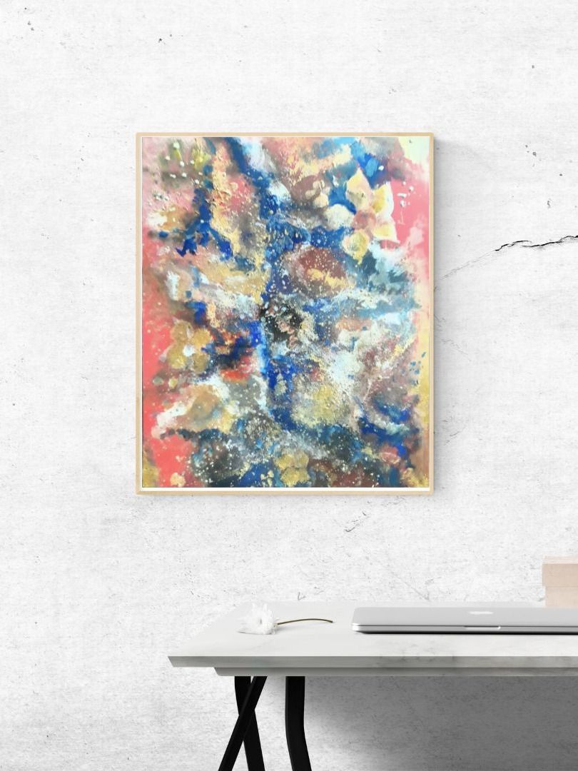 White cherry blossoms painting product image (1)