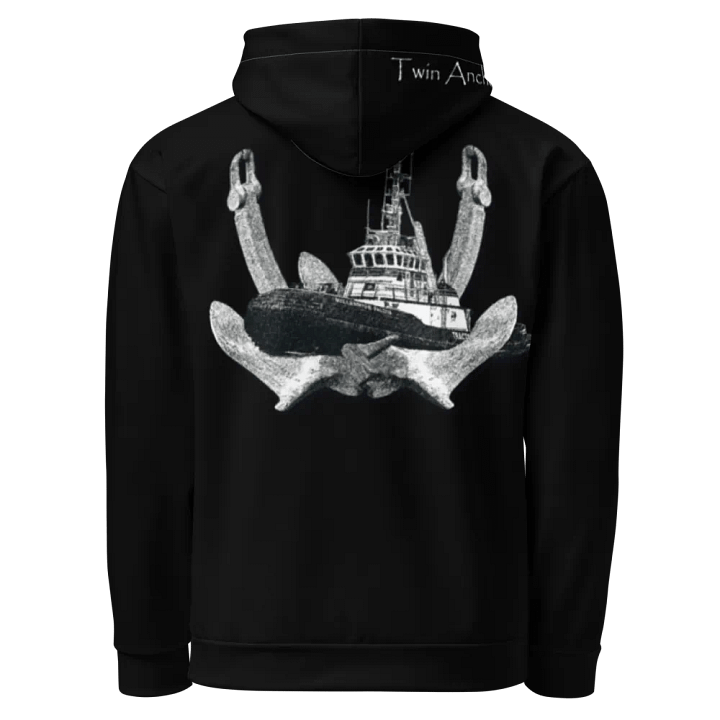 Black Twin Anchor Marco tug Hoodie product image (1)