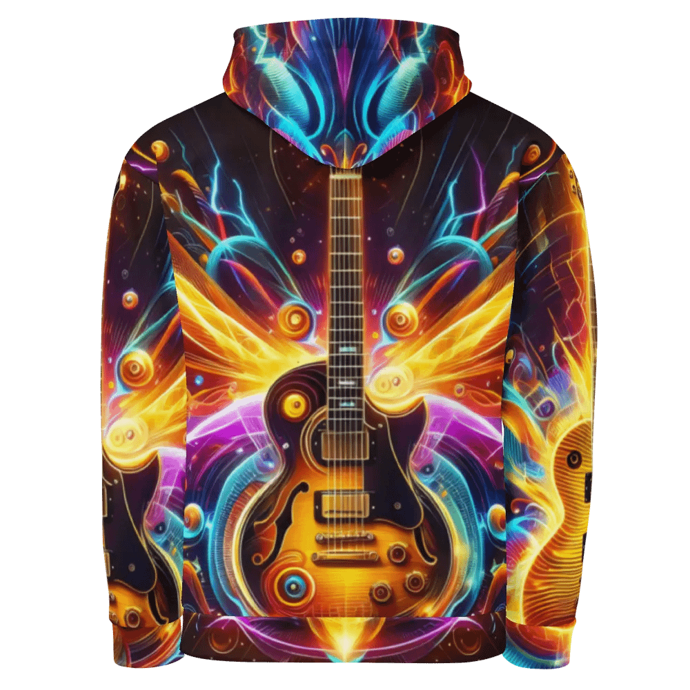 Guitar Musical Instrument - All-Over Unisex Hoodie #13 product image (2)