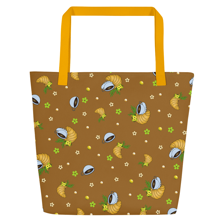 Coffee and croissants All-Over Print Tote Bag product image (3)