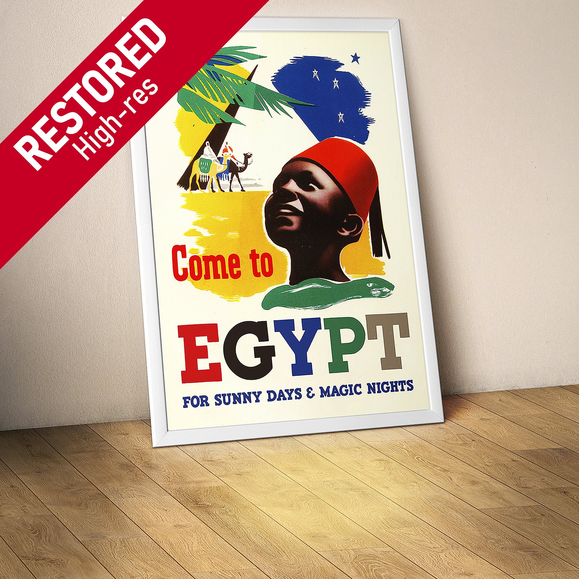 Come to Egypt, 1937 — retro vintage travel poster, retro travel art, retro travel wall art product image (1)