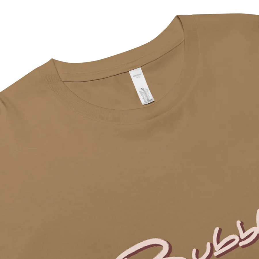 Bubbly and a B*tch (blush shadow design) printed cotton crop top product image (3)
