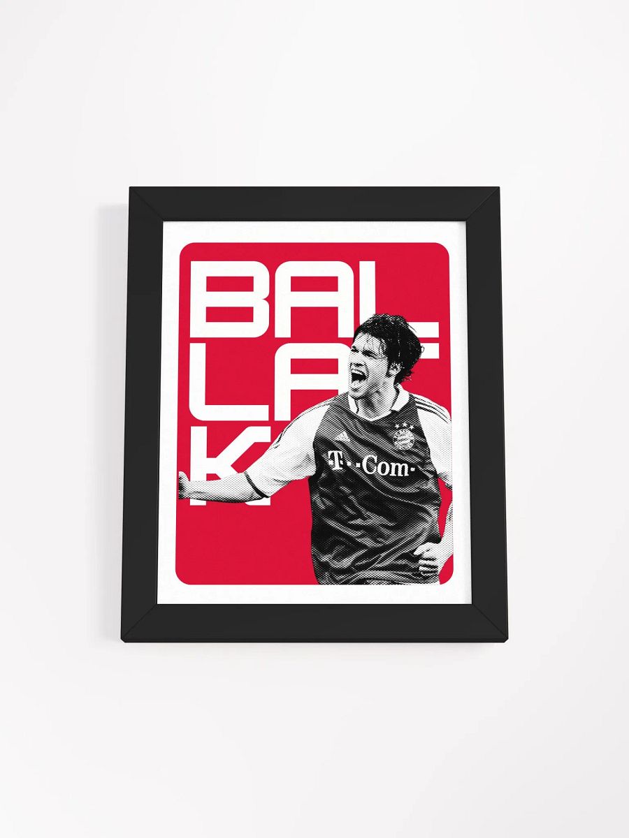 Michael Ballack BW Bayern Munich Name Art Framed Print product image (4)