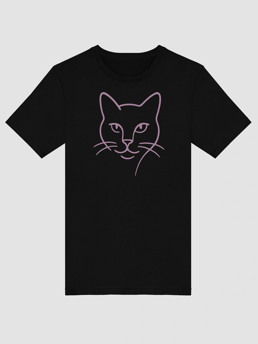 Whiskered Feline Line Art T-Shirt product image (5)