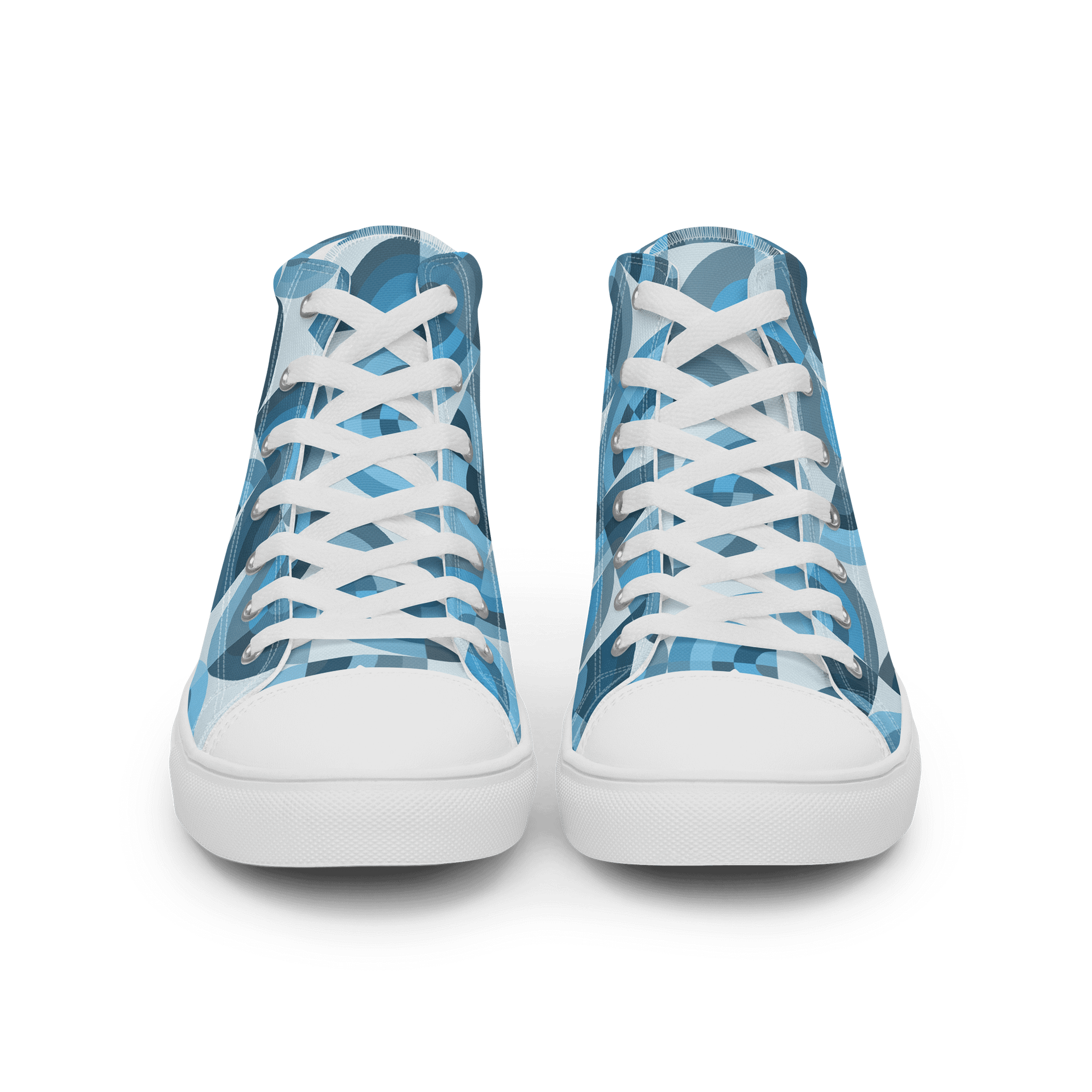 Geometric Blue Mosaic Women's High Tops product image (13)