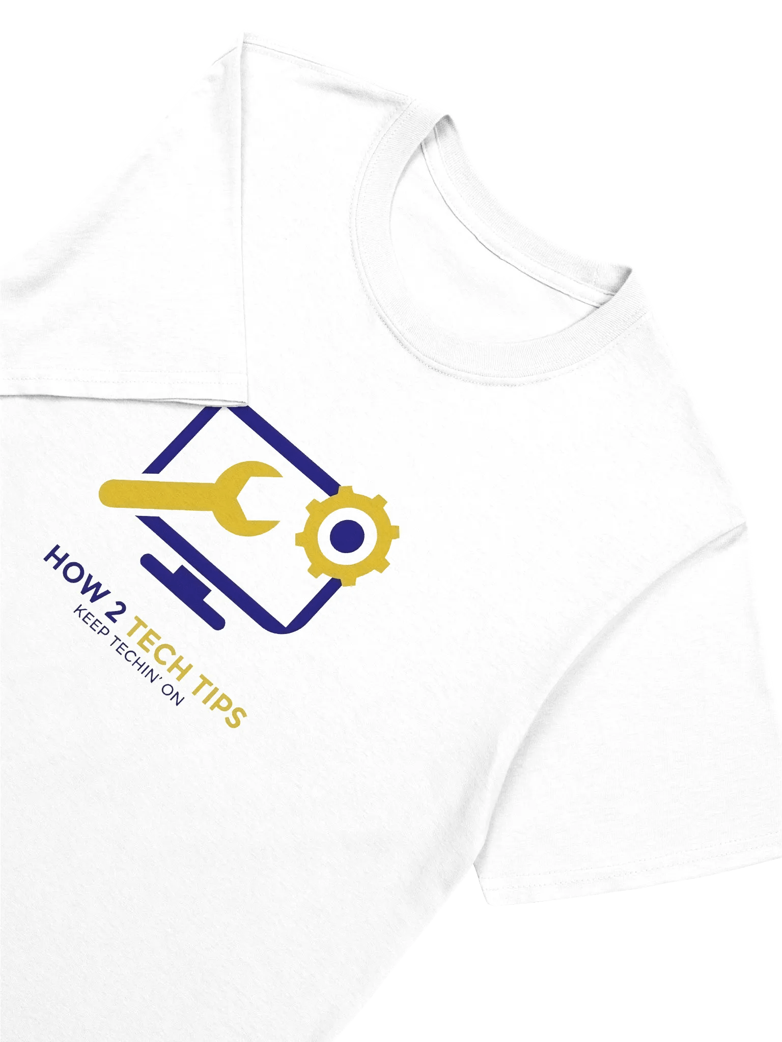 How2TechTips White T-Shirt Logo product image (3)