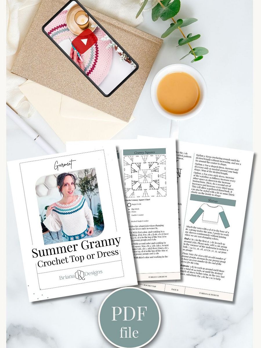 Granny Summer Top Crochet Pattern product image (10)