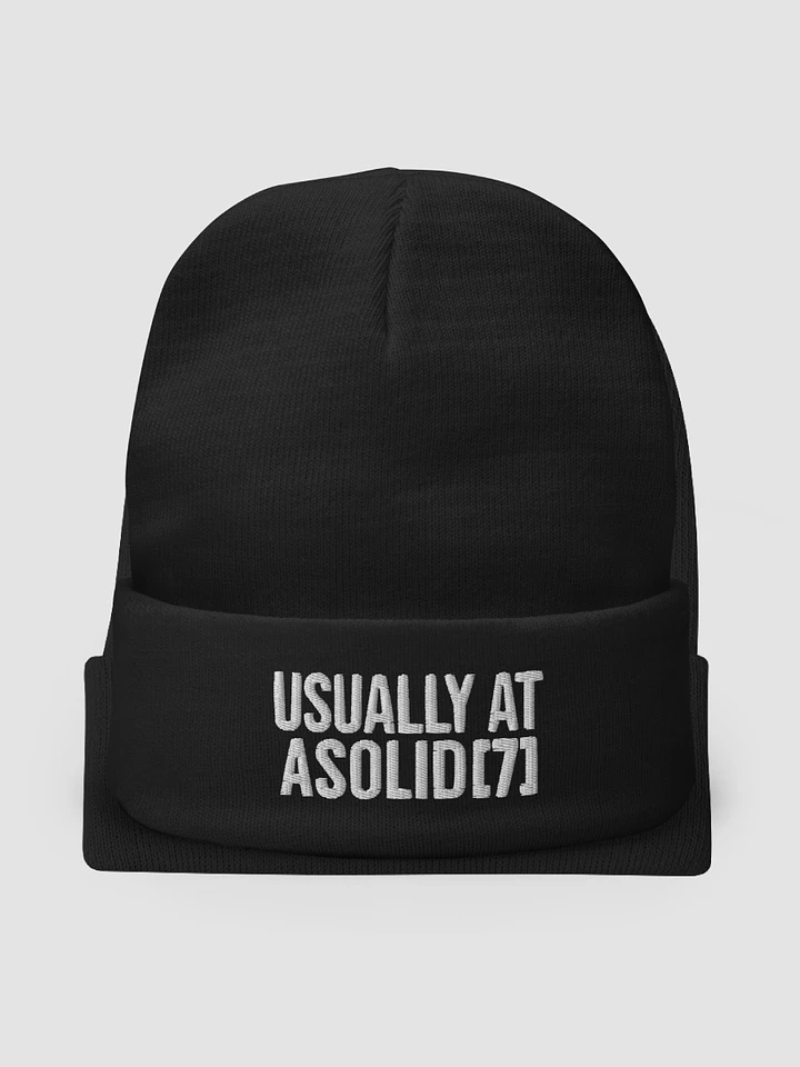 Usually at ASolid[7] Black Knit Beanie product image (1)
