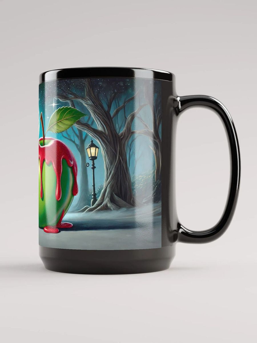 Vampire and Apple Coffee Cup- 15 oz Glossy Black Mug product image (2)