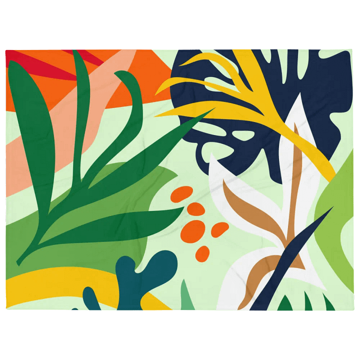 Vibrant Foliage Fantasy Throw Blanket product image (1)