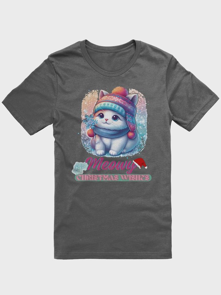 Winter kitty design Meow Christmas wishes _Bella+Canvas Supersoft T-Shirt product image (36)