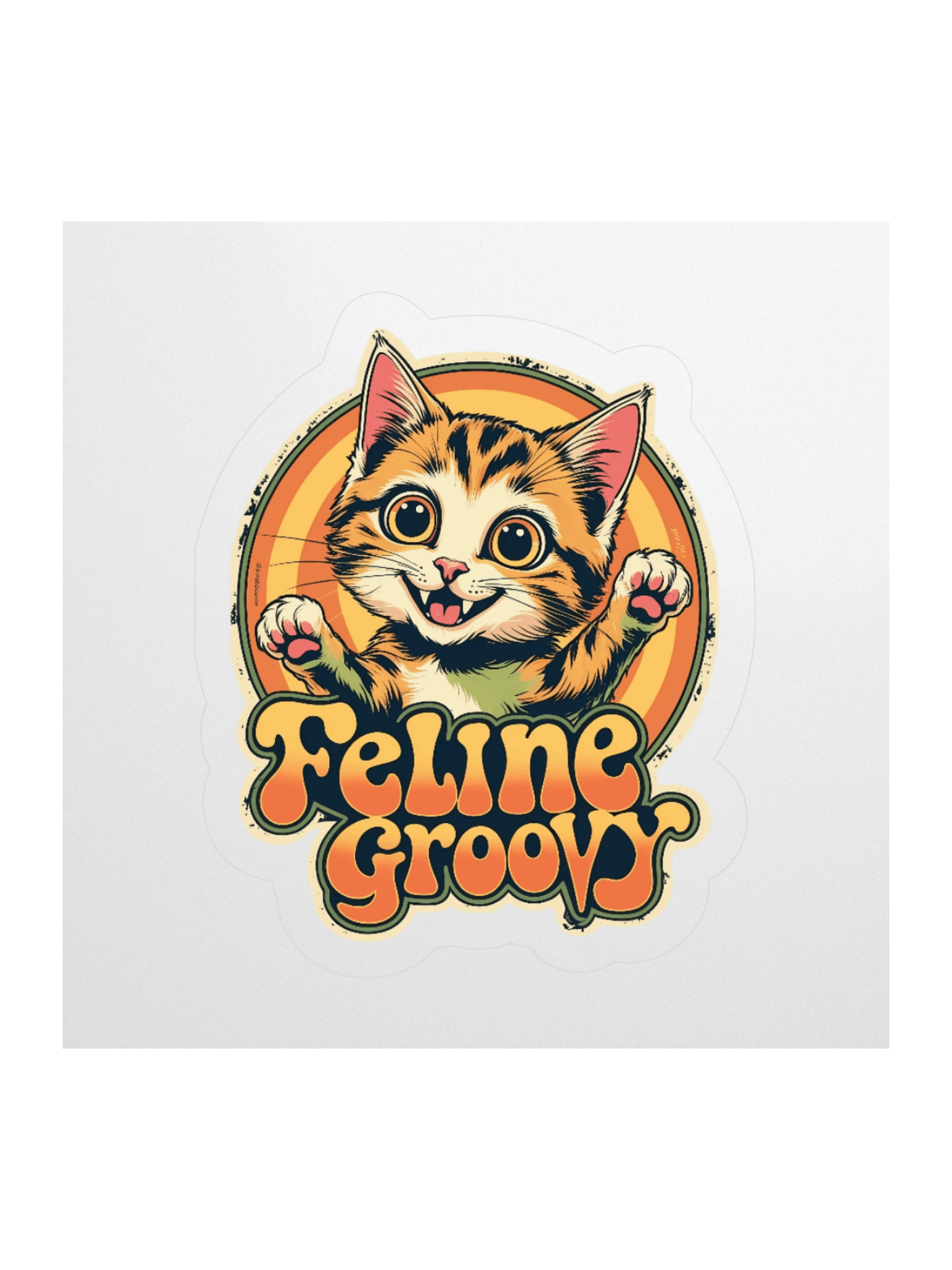 Feline Groovy Kitten Sticker product image (1)