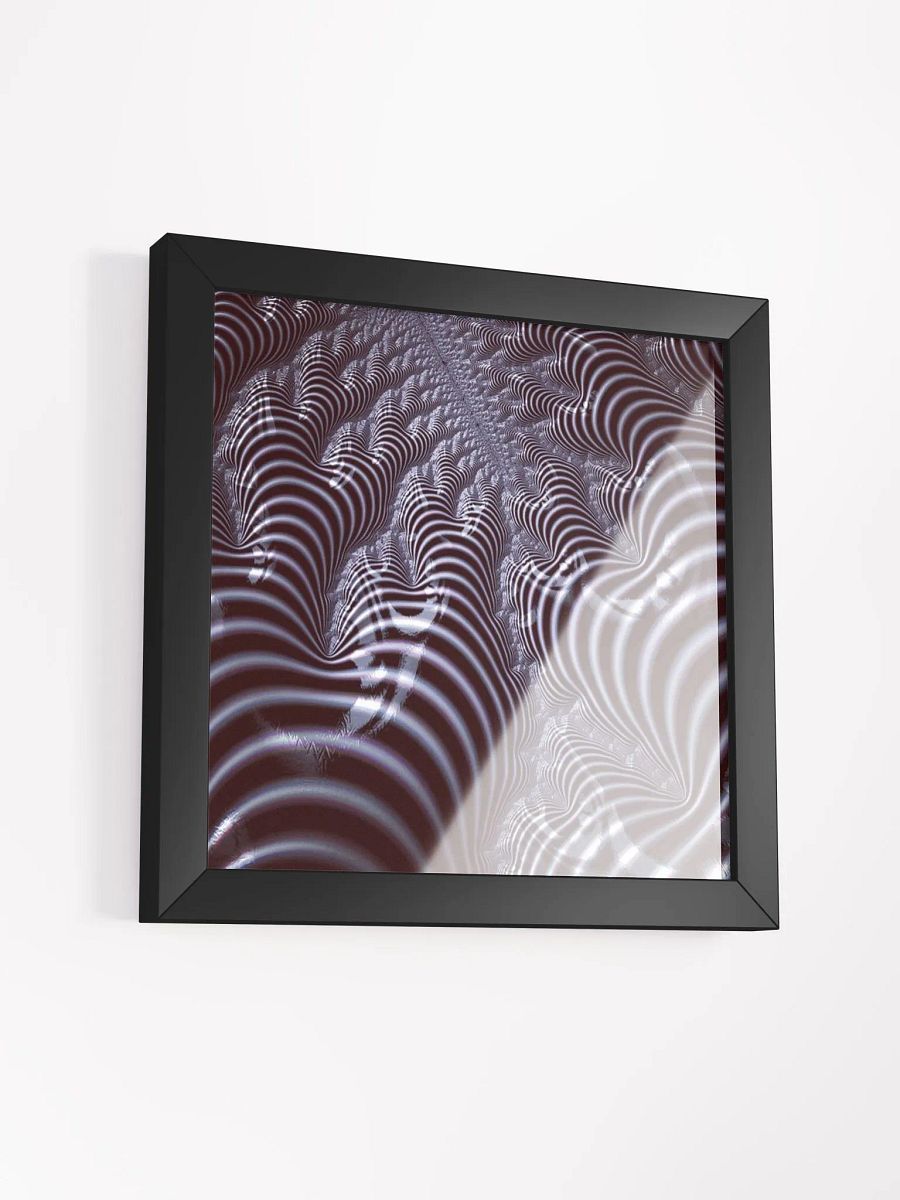 Black and White Spiral Fractal Framed Poster product image (26)