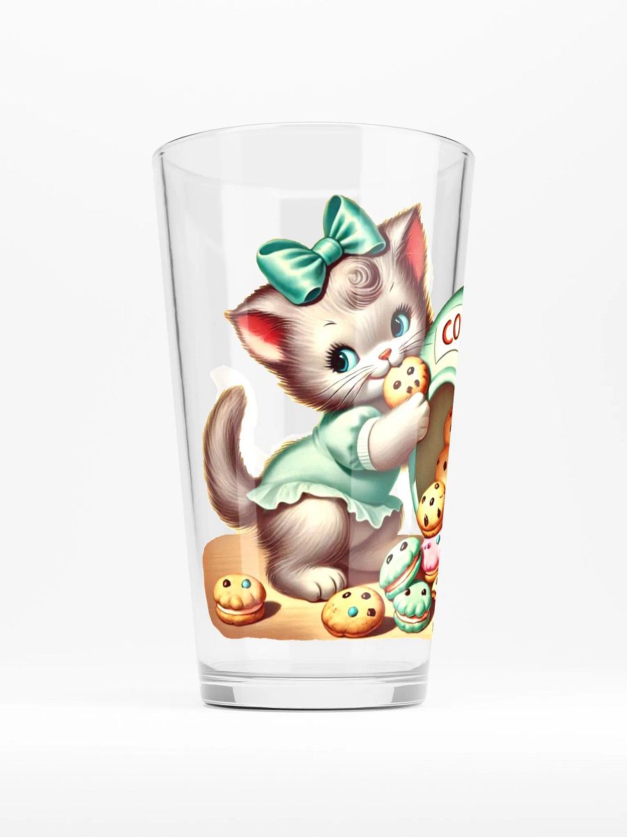 Cute Kittens in Cookie Jar 16 oz Glass product image (1)