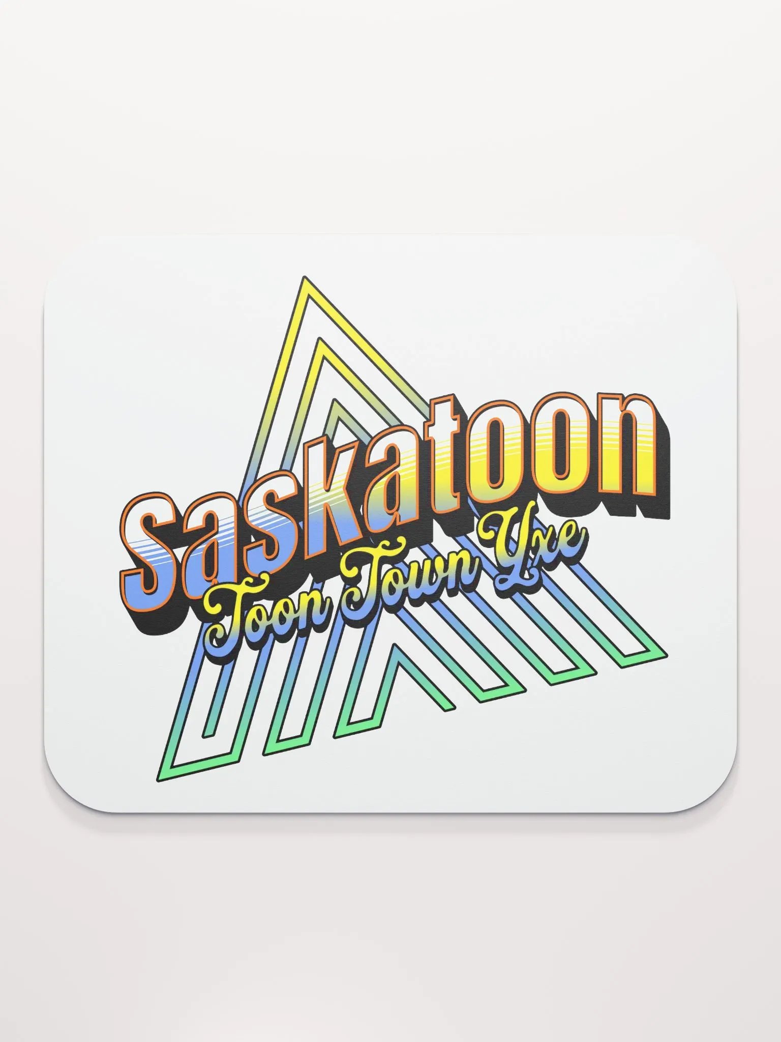 Saskatoon Toon Town Yxe Vibrant Mouse Pad product image (1)