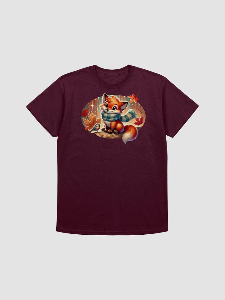 Autumn Fox and Robin Adult Unisex T-Shirt product image (14)