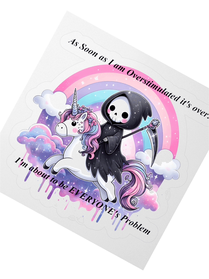 Overstimulated Reaper Unicorn Sticker product image (4)