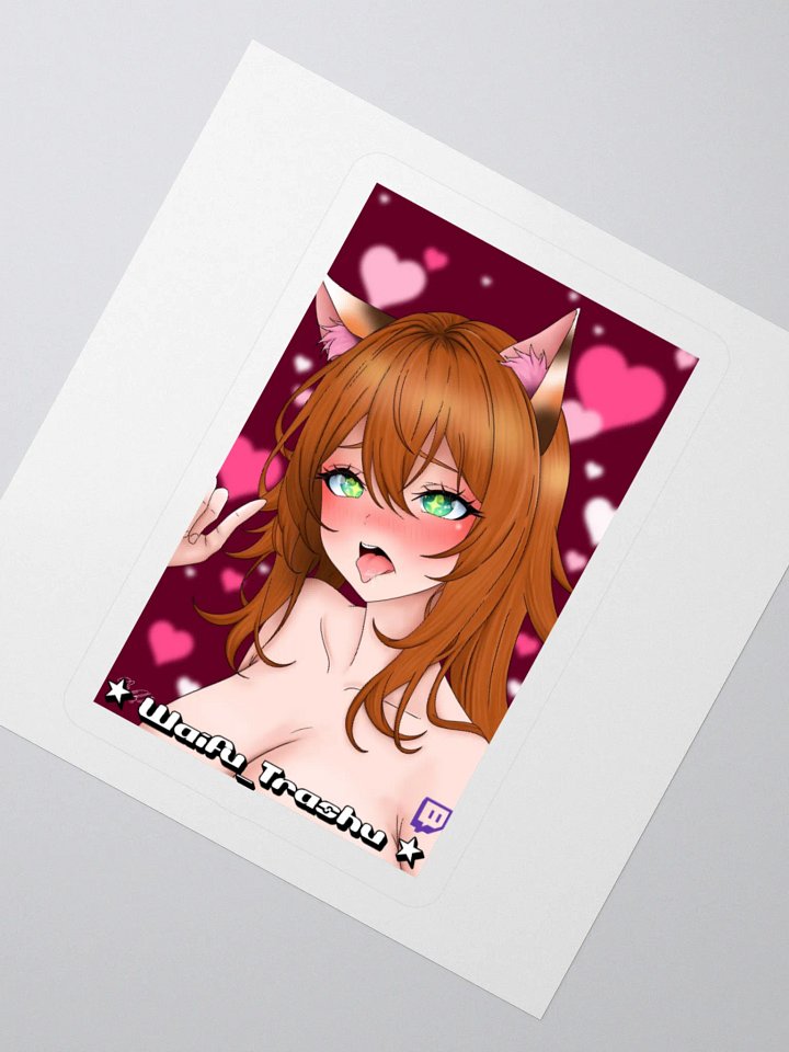 Kawaii Cat Girl Kiss Cut Stickers product image (8)