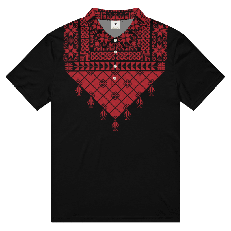 Red Tatreez Men's Slim Fit Polo product image (1)