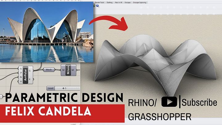 Felix Candela Parametric Design Grasshopper Rhino Files Download product image (1)