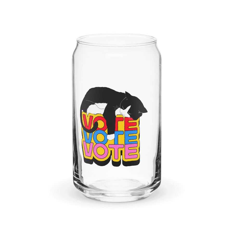 Slumbering Cat Vote Can-Shaped Glass product image (1)