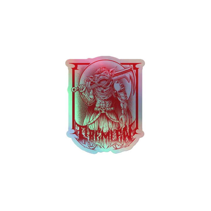 Goblin Warrior Holographic Sticker product image (1)