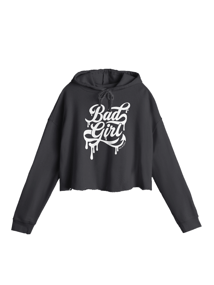 Bad Girl Cropped Hoodie (White) product image (1)