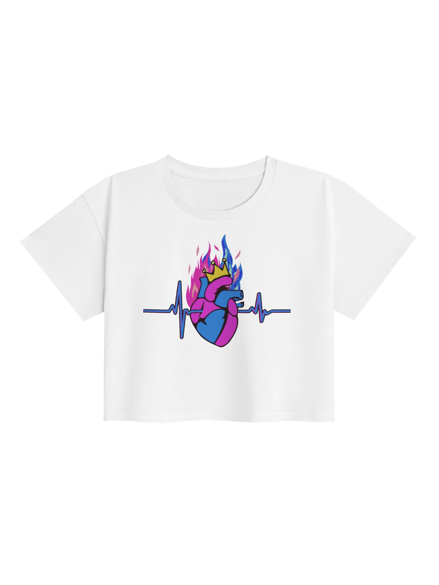 Sacred Heartbeats Halftoned Crop Tee product image (37)
