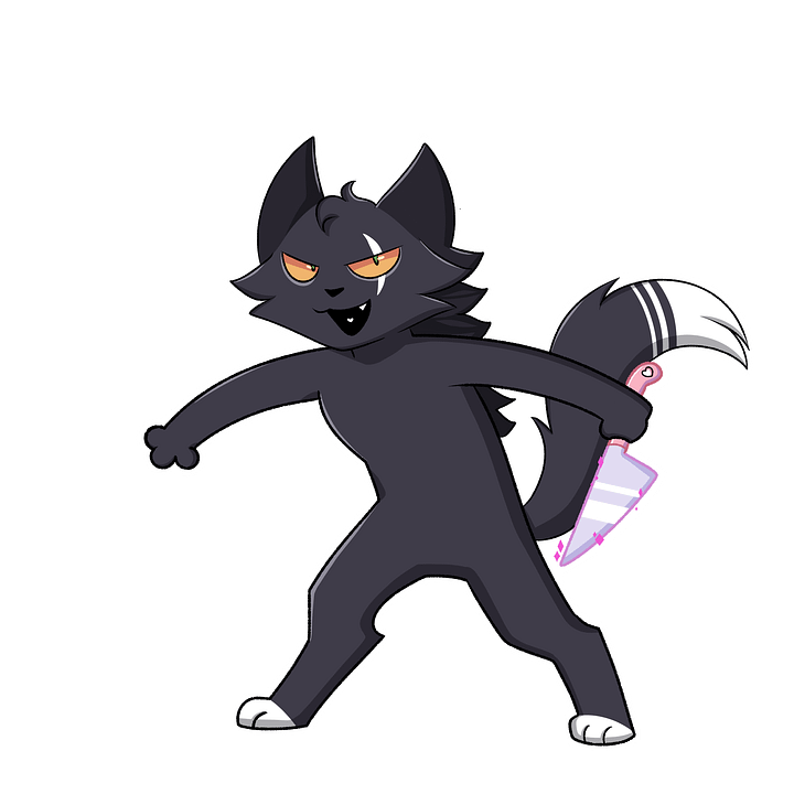 Knife Cat Sticker product image (1)