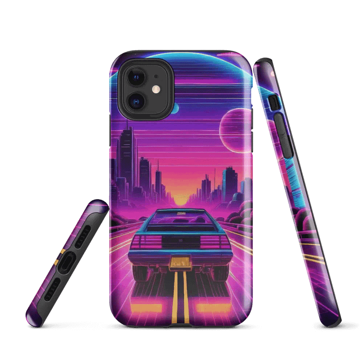 Neon Highway to Tokyo Tough Case for iPhone product image (1)