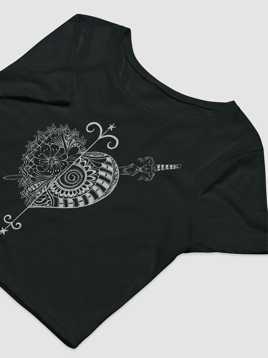 Crop top noir avec le vèvè d’Erzulie Dantor product image (6)
