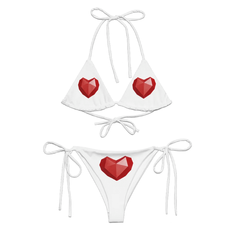 Gem Hearts Black Space Bikini Set