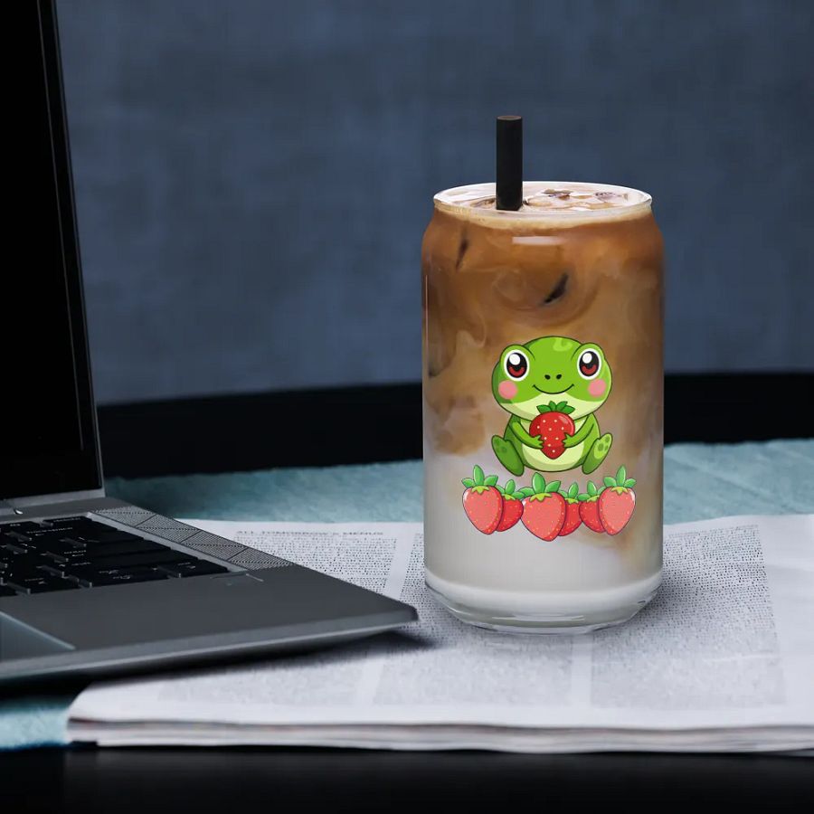 Cute Frog and Strawberries product image (33)