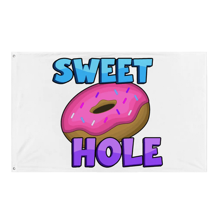 SWEET HOLE FLAG (WHITE) product image (1)