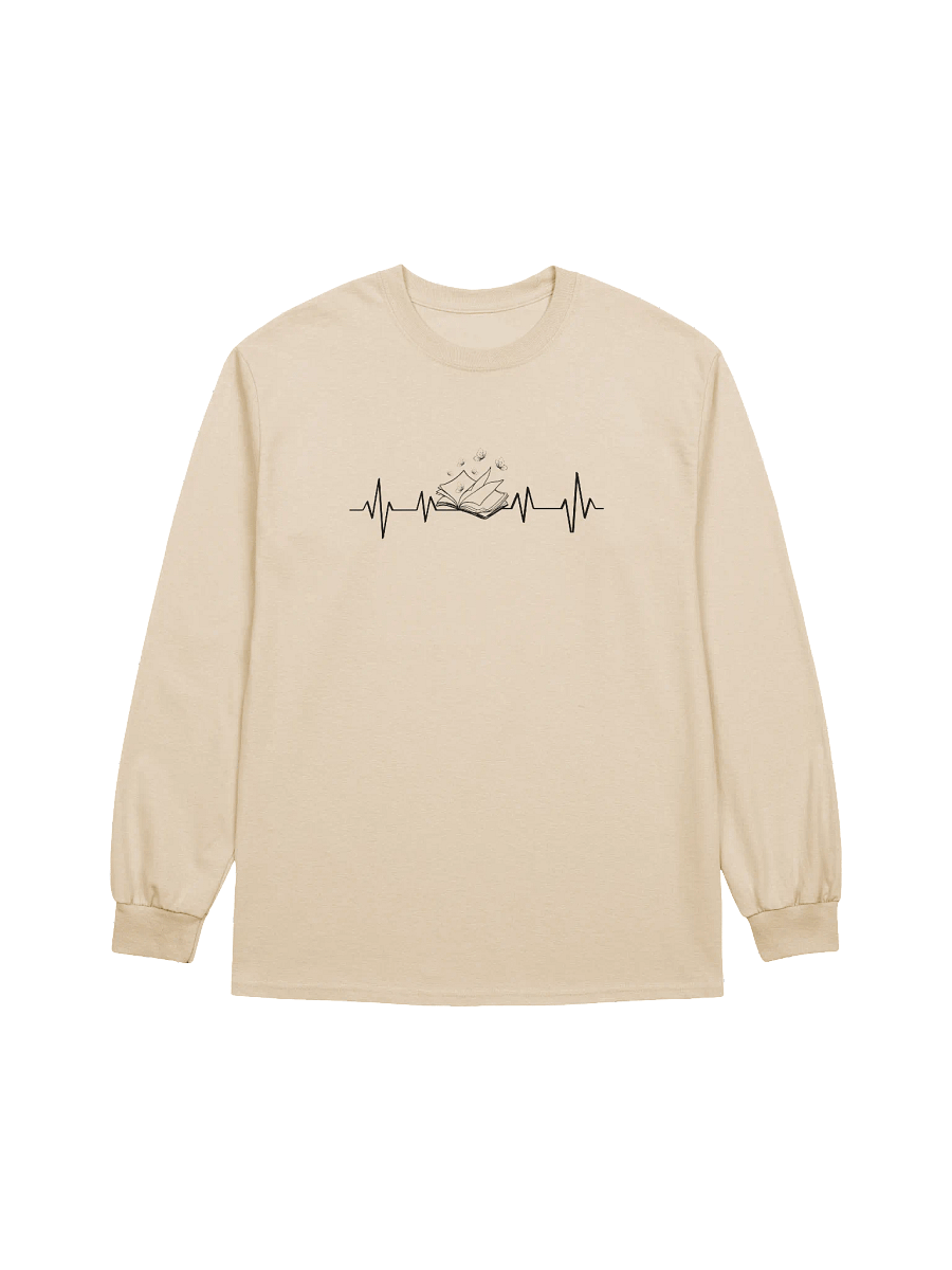 Book Lovers Heartbeat Line Long Sleeve T-Shirt product image (1)
