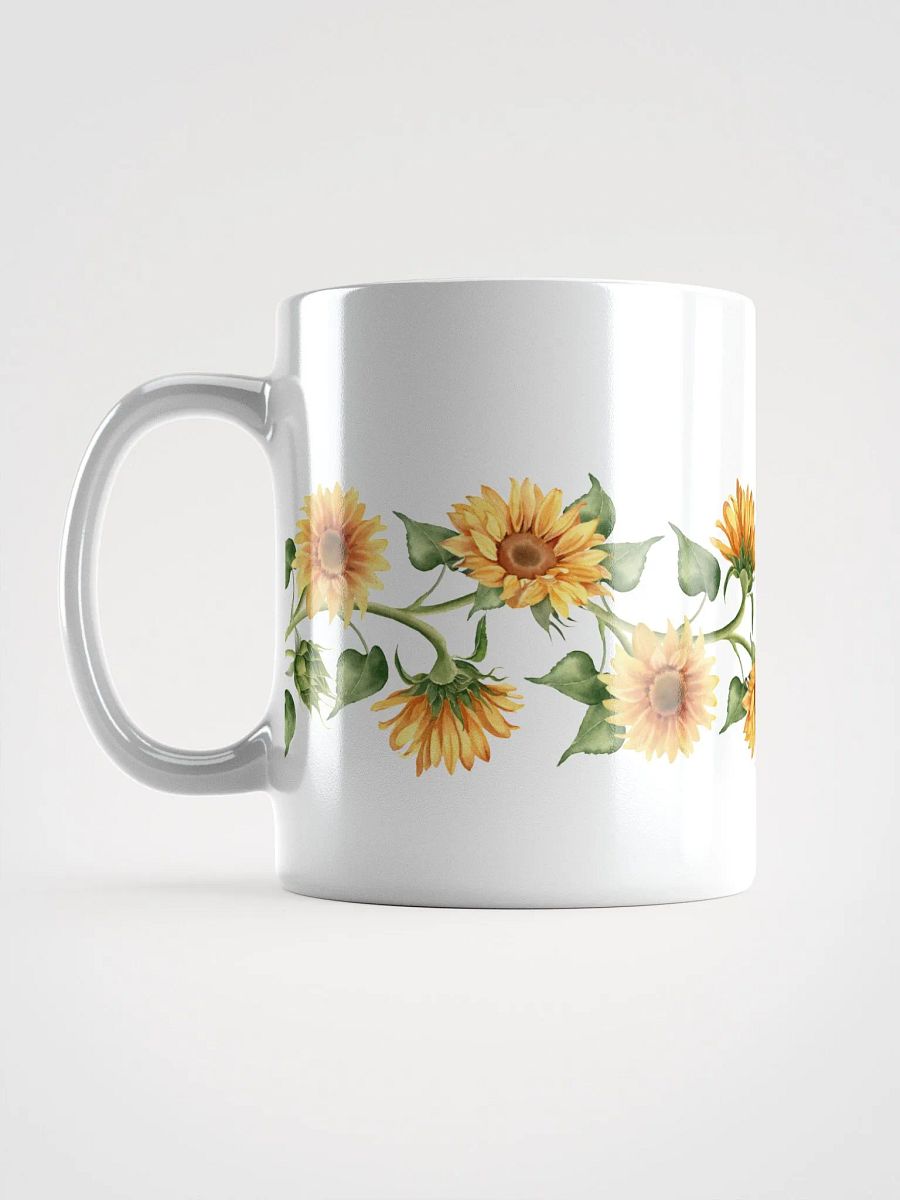 Sunflower Vine White Ceramic Mug product image (6)