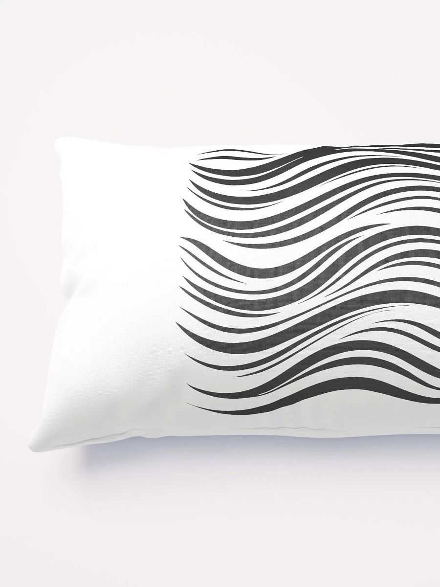 Modern Black and White Wave Pattern Pillow - A Chic Accent for Contemporary Interiors product image (8)