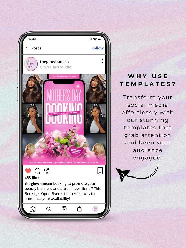 Mother's Day Appointments Open iPhone Flyer - Customizable Canva Template product image (2)