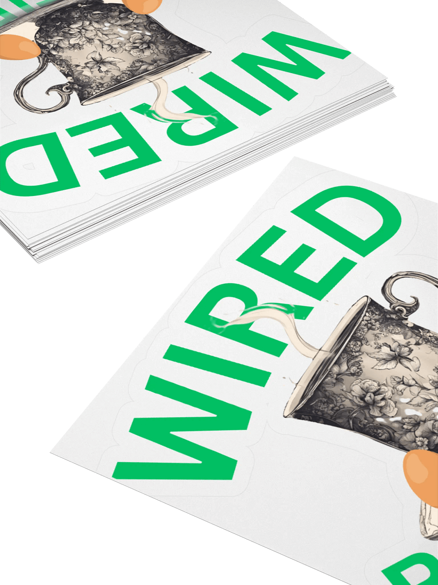 Wired But Tired Kiss Cut Sticker product image (11)
