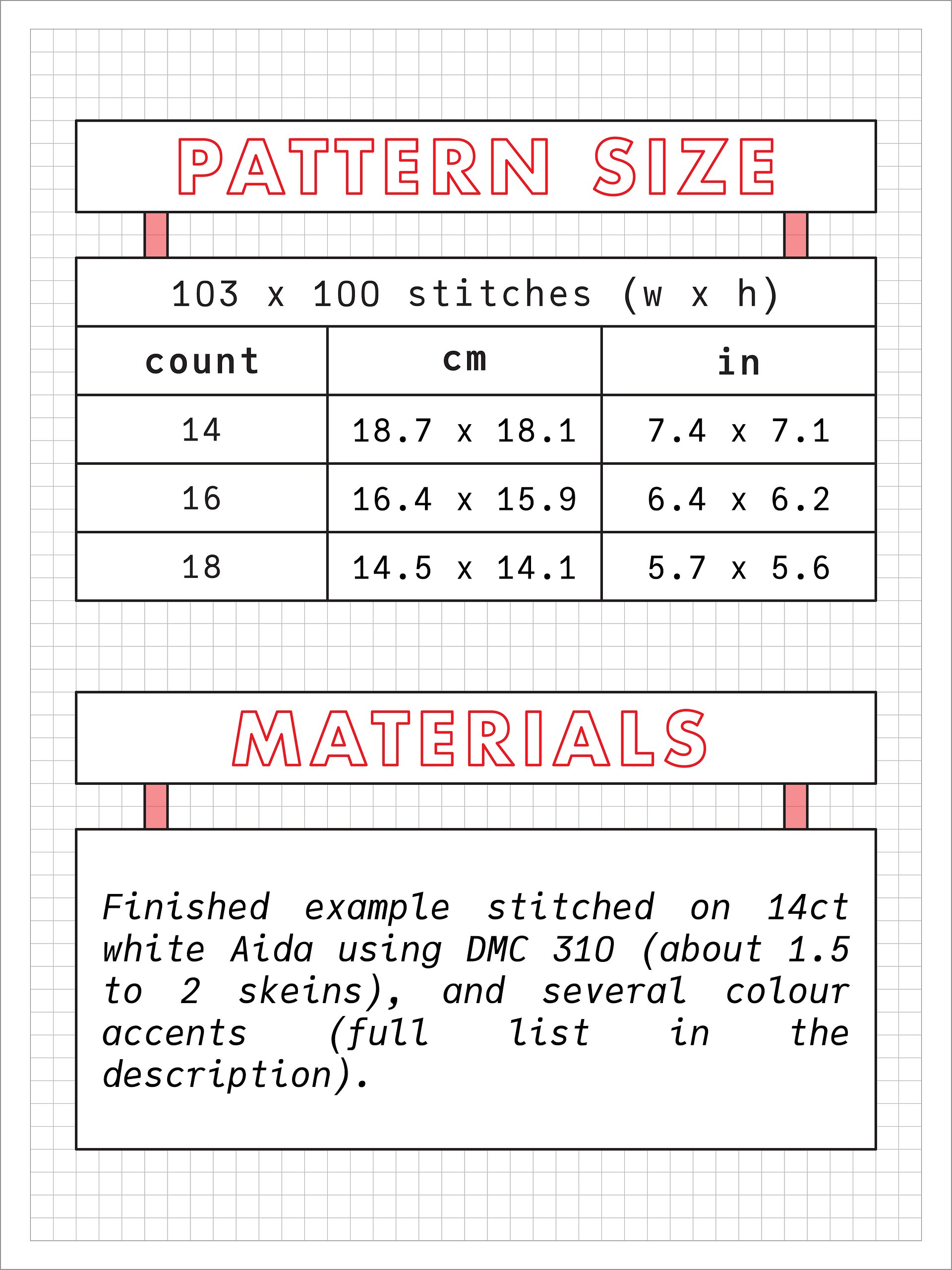 Strange Stuff • Blackwork Cross Stitch Pattern • PDF Digital Download product image (3)