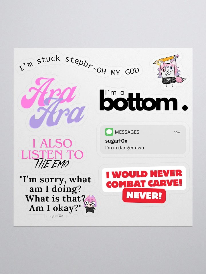 f0x quote sticker sheet product image (1)