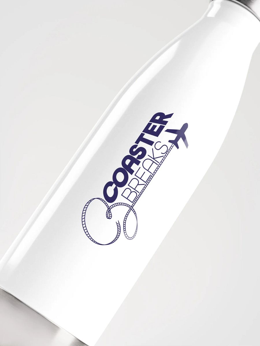 Coaster Breaks Stainless Steel Water Bottle - White & Navy product image (5)