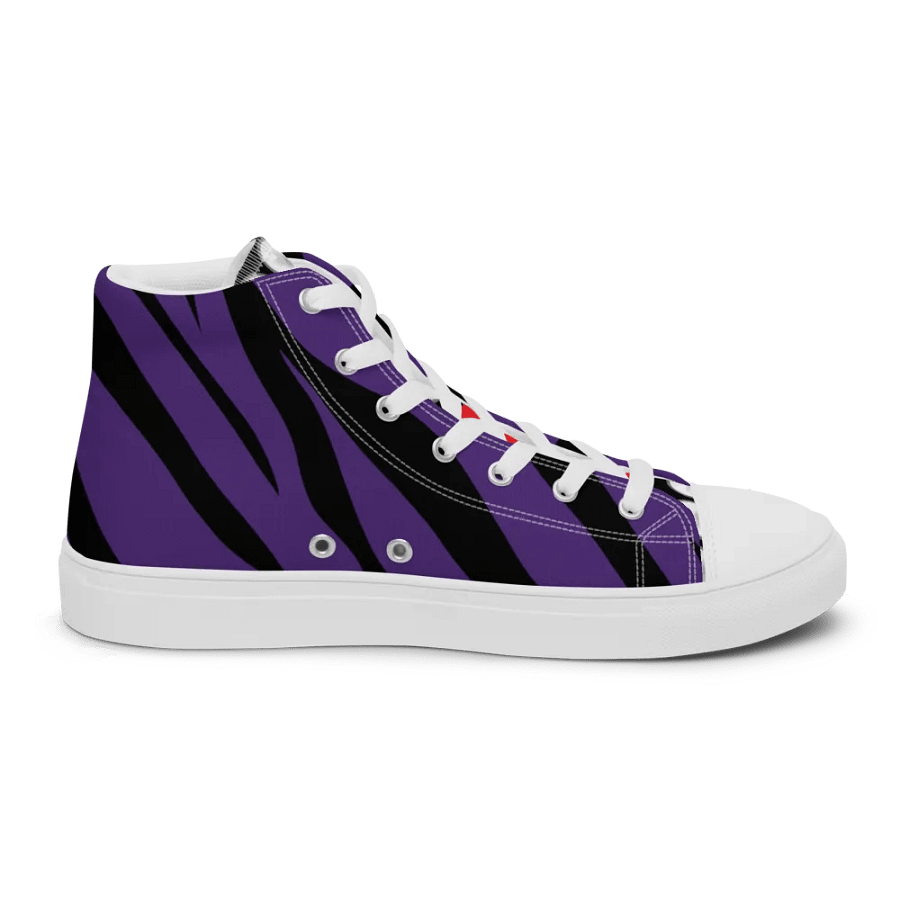 Woman's High-Top Sneakers (Purple Tiger Stripes) product image (5)