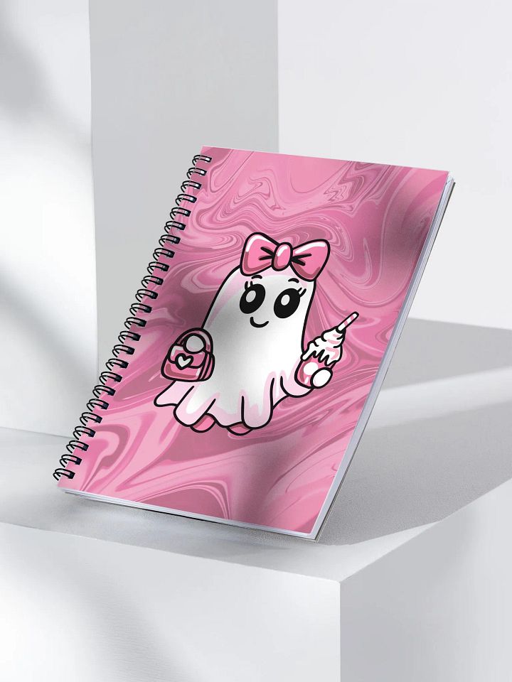 Cute Ghost Dotted Spiral Notebook product image (2)