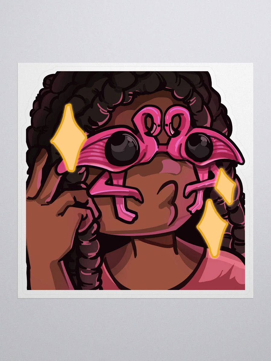 Flamingo Glasses Sticker product image (1)