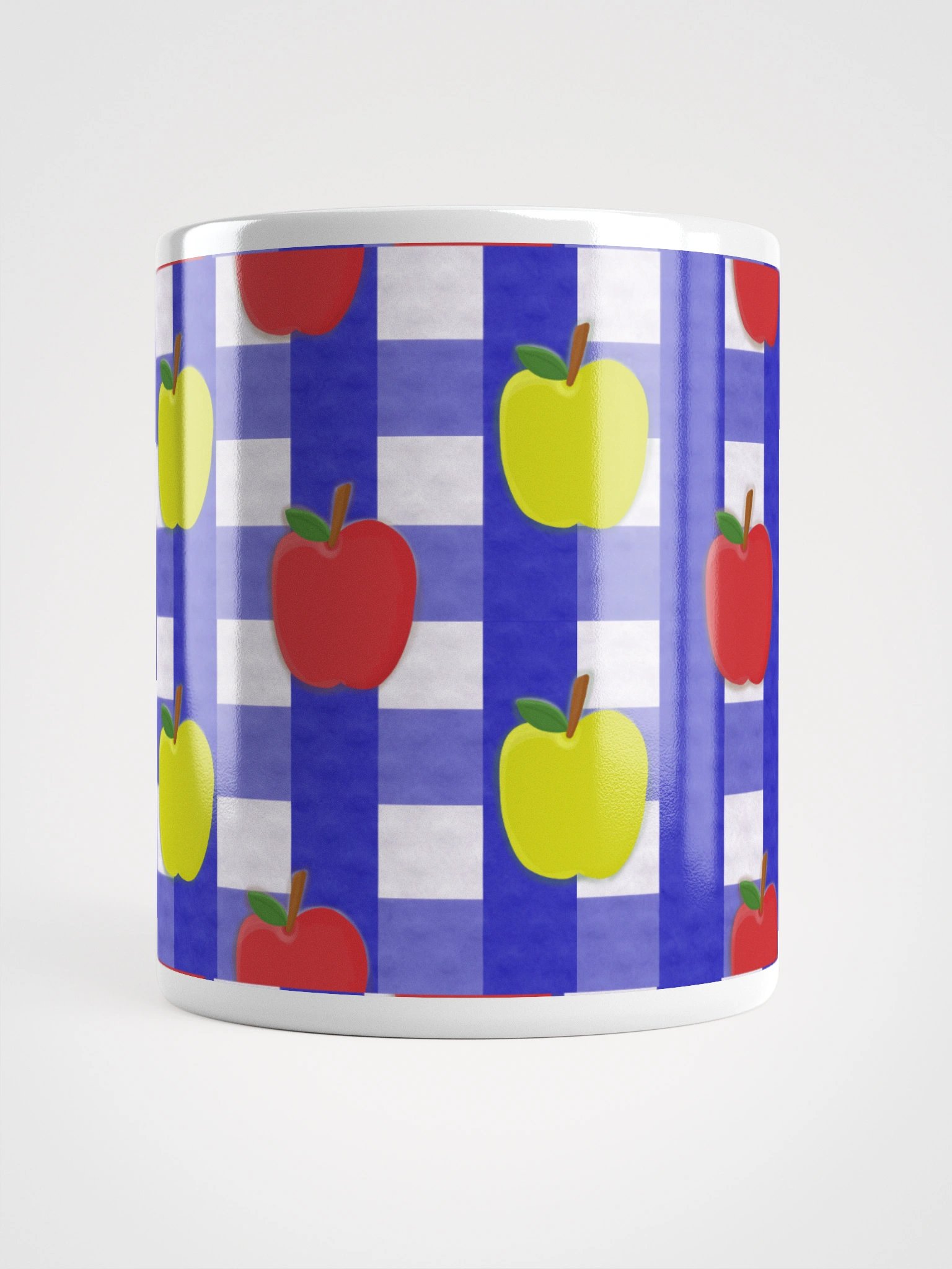 Apple Gingham in Blue Mug product image (5)